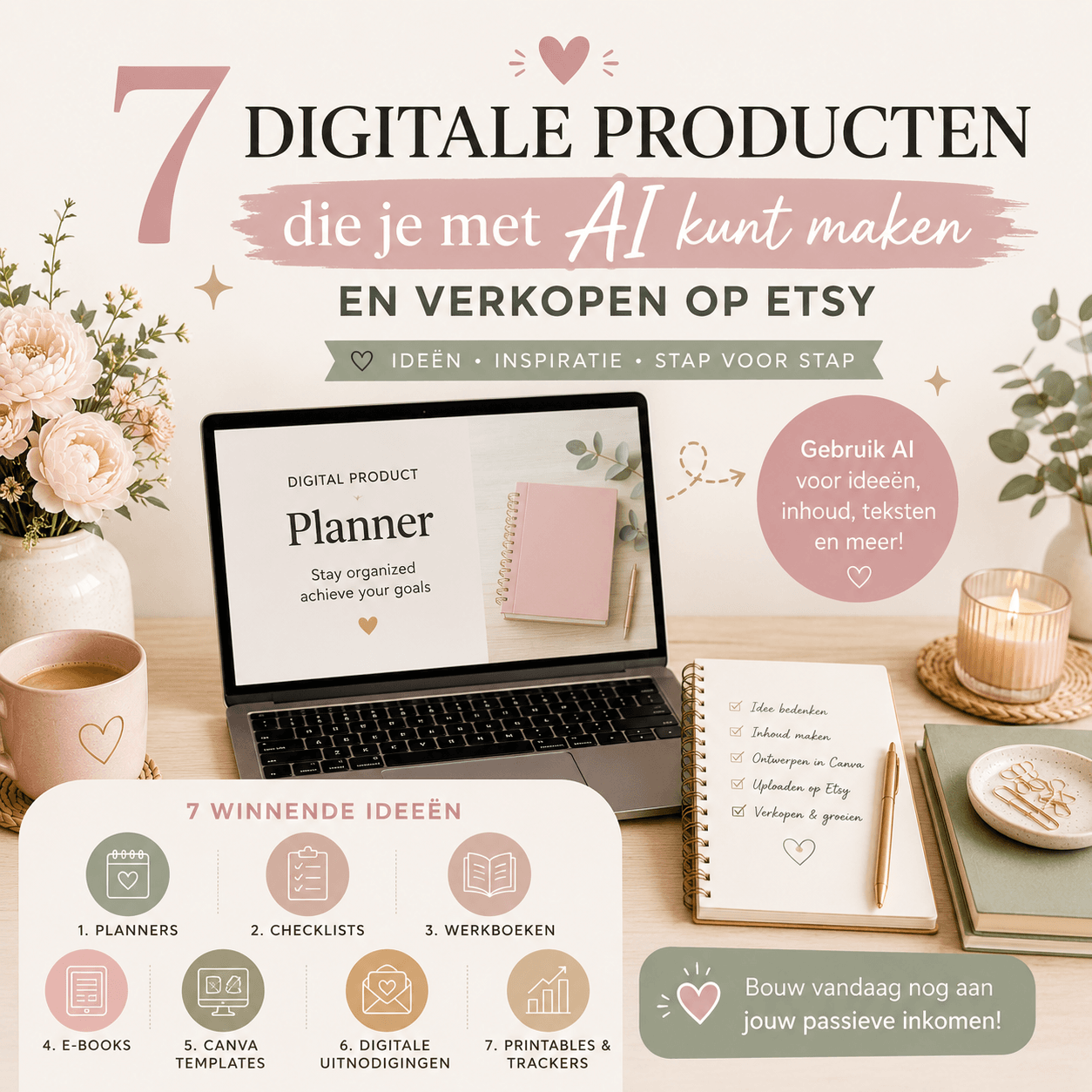 7 digitale producten die je met AI kunt maken en verkopen op Etsy
